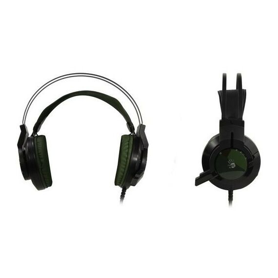 Наушники и гарнитуры: Наушники с микрофоном A4-Tech Bloody J450 Army Green 7.1, шнур 1.8м, с регулятором громкости, USB фотографии