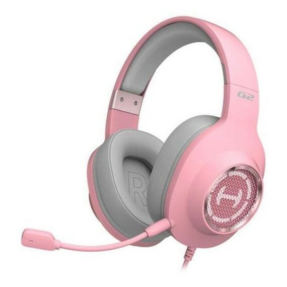Наушники и гарнитуры: Наушники с микрофоном Edifier G2 II Pink 7.1, USB, с регулятором громкости, шнур 2.5м фотографии