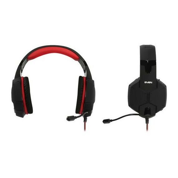 Наушники и гарнитуры: Наушники с микрофоном SVEN AP-G988MV Black-Red шнур 1.2м, с регулятором громкости фотографии