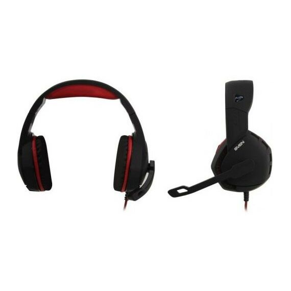 Наушники и гарнитуры: Наушники с микрофоном SVEN AP-U989MV Black-Red с регуляторомгромкости, шнур 2.2м, USB фотографии