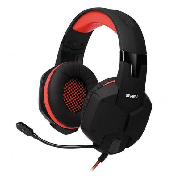 Наушники и гарнитуры: Наушники с микрофоном SVEN AP-U989MV Black-Red с регуляторомгромкости, шнур 2.2м, USB фотографии