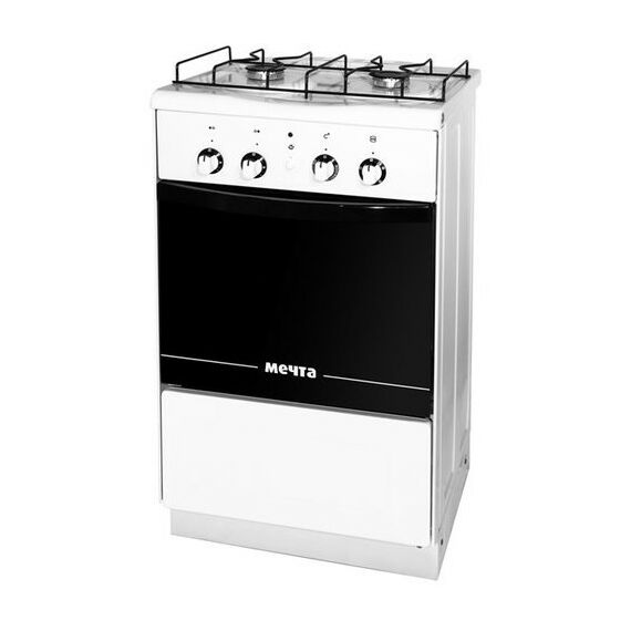 Кухонные плиты: Плита электро-газовая Мечта 251-01 ГЭ комбинированная плита, эмалированная рабочая поверхность, 2 конфорки, электрическая духовка, ШхГхВ: 50x43x85 см, механическое управление фотографии