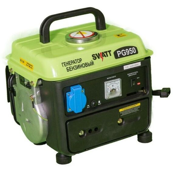 Электростанции: Генератор бензиновый Swatt PG950 0.65/0.75 кВт, 220 В, бак 4.2л, статор алюминий фотографии