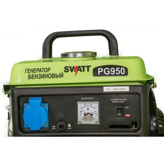 Электростанции: Генератор бензиновый Swatt PG950 0.65/0.75 кВт, 220 В, бак 4.2л, статор алюминий фотографии