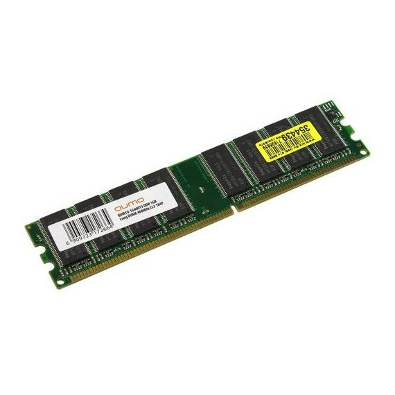 Оперативная память: Модуль памяти QUMO 1Gb DDR DIMM <PC-3200> CL3 [QUM1U-1G400T3] фотографии