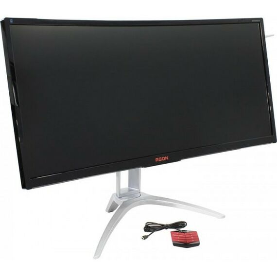 Мониторы: ЖК-монитор AOC AG352QCX Black&Silver 35" Curved LCD, Ultra Wide, 2560x1080, D-Sub, HDMI, DP, USB 3.0 Hub фотографии