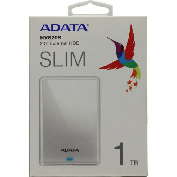 Внешние жесткие диски: Внешний HDD AData 1Tb HV620 Slim USB3.1 2.5" EXT RTL [AHV620S-1TU31-CWH] фотографии