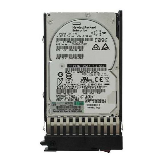 Жесткие диски: Жёсткий диск HP 900 Gb SAS 12Gb/s 2.5" [787647-001B] фотографии