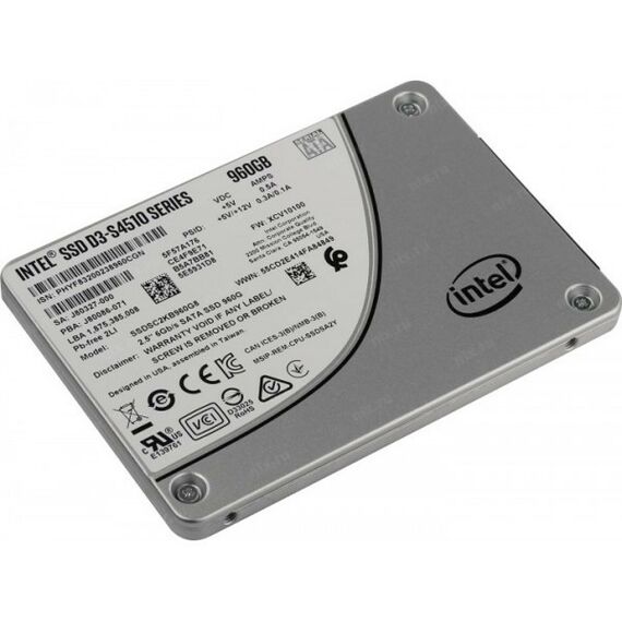 SSD-накопители: SSD-накопитель Intel 960 Gb D3-S4510 Series SATA 6Gb/s 2.5" 3D TLC [SSDSC2KB960G801] фотографии