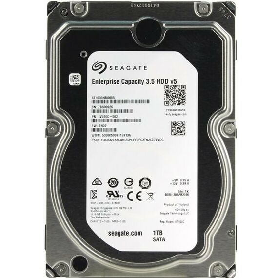 Жесткие диски: Жесткий диск Seagate 1 Tb Enterprise Capacity SATA 6Gb/s 3.5" 7200rpm 128Mb [ST1000NM0055] фотографии