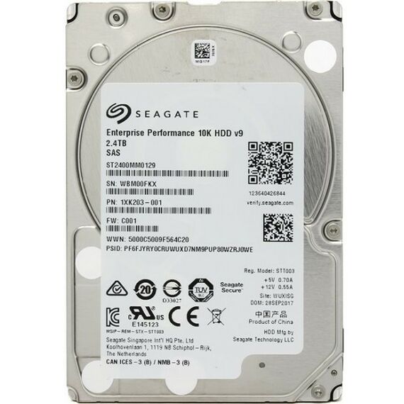 Жесткие диски: Жесткий диск Seagate 2.4 Tb Enterprise Performance SAS 12Gb/s 10K 2.5" 10000rpm 256Mb [ST2400MM0129] фотографии