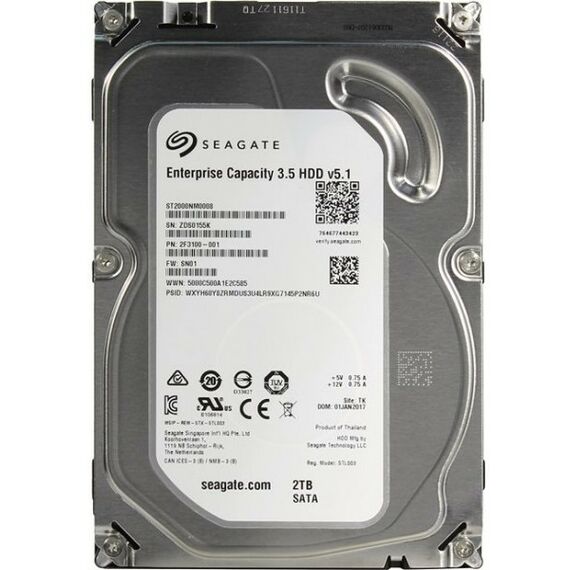 Жесткие диски: Жесткий диск Seagate 2 Tb Enterprise Capacity SATA 6Gb/s 3.5" 7200rpm 128Mb [ST2000NM0008] фотографии