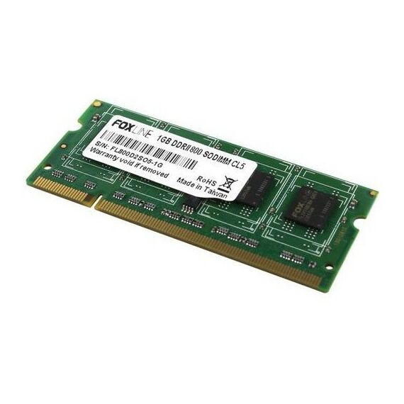 Память для ноутбуков: Модуль памяти Foxline 1Gb DDR2 SODIMM <PC2-6400> 1.8v 200-pin for NoteBook фотографии