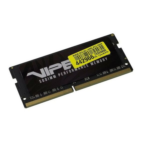 Память для ноутбуков: Модуль памяти Patriot Viper 8Gb DDR4 SODIMM <PC4-24000> for NoteBook [PVS48G300C8S] фотографии
