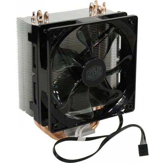 Вентиляторы и охлаждение: Кулер для процессора Cooler Master Hyper 212 LED 4пин, 775/1155/1366/2011/AM2-FM1, 9-31дБ, 600-1600об/мин, тепл.тр. [RR-212L-16PR-R1] фотографии