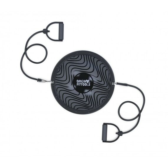 Фитнес оборудование: Полусфера гимнастическая Original FitTools FT-BSU-R3 надувная с эспандерами и насосом фотографии