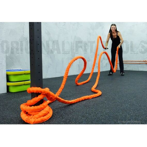 Фитнес оборудование: Канат для функционального тренинга Original FitTools FT-BTR-50-9100 50 мм х 9,1 м фотографии