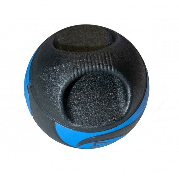 Фитнес оборудование: Мяч тренировочный (медицинбол) с хватами Original FitTools FT-DHMB-04 4 кг фотографии