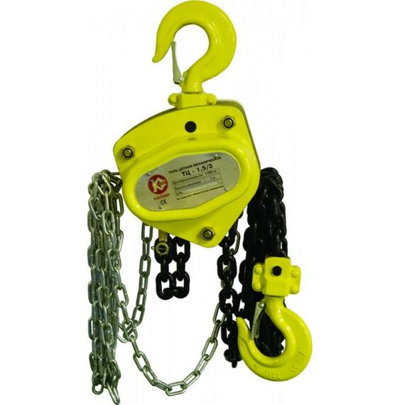 Лебедки, тали, тельферы: Таль цепная Калибр ТЦ1,5/3 г/п 1.5 т, 3 м [24406] фотографии