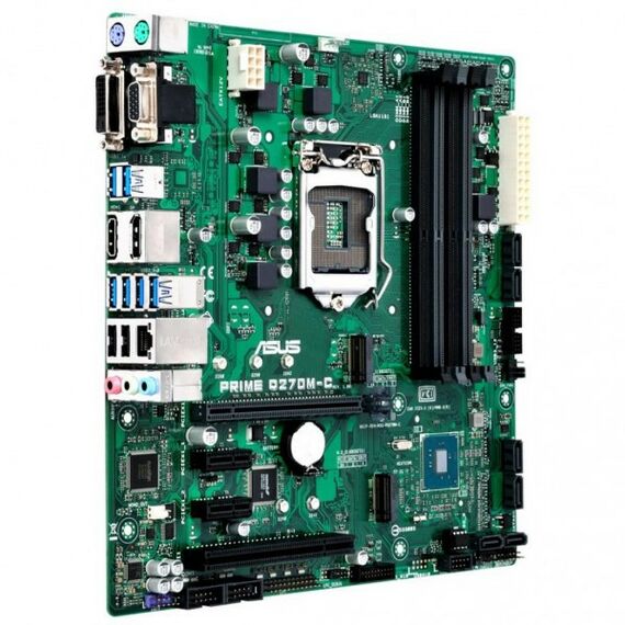 Материнские платы: Материнская плата Asus PRIME Q270M-C LGA1151 <Q270> PCI-E Dsub+DVI+HDMI+DP GbLAN SATA MicroATX 4DDR4 RTL фотографии