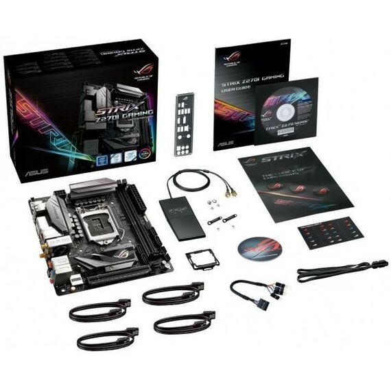 Материнские платы: Материнская плата Asus STRIX Z270I GAMING LGA1151 <Z270> PCI-E HDMI+DP GbLAN+WiFi SATA Mini-ITX 2DDR4 RTL фотографии