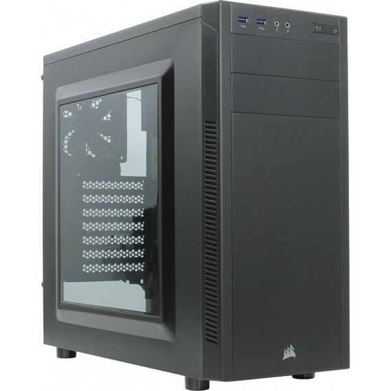 Корпуса компьютерные: Корпус Corsair Carbide Series 100R Black Miditower ATX без БП с окном [CC-9011075-WW] фотографии