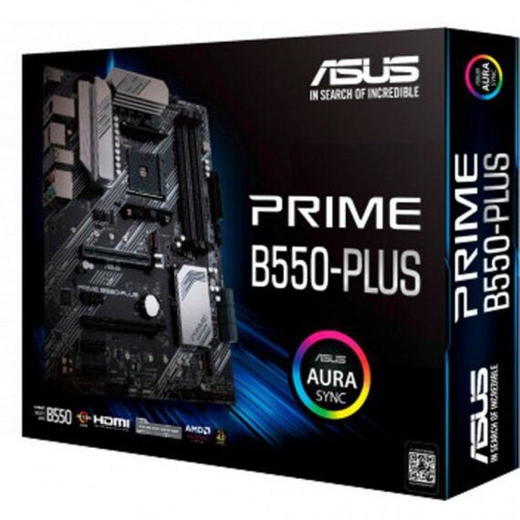 Материнские платы: Материнская плата Asus PRIME B550-PLUS AM4 <B550> 2xPCI-E HDMI+DP GbLAN SATA ATX 4DDR4 RTL фотографии
