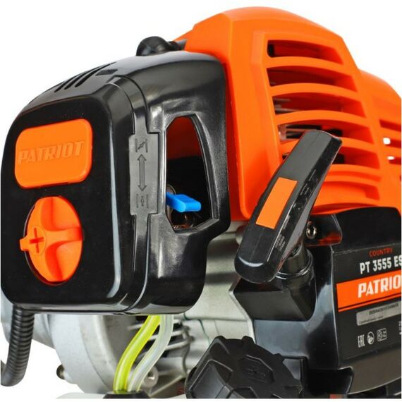 Триммеры: Бензотриммер Patriot PT3555ES Country 1.8л.с/1.32кВт, 33см3, нож/леска 3мм, неразборная штанга [250108036] фотографии