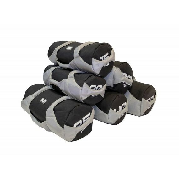 Фитнес оборудование: Сэндбэг Original FitTools FT-SNDBG-25-GY нагрузка до 25 кг, черно-серый фотографии