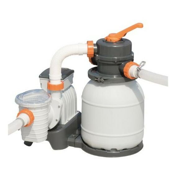 Бассейны: Бассейн каркасный BestWay Power Steel 488х244х122 см песочный фильтр насос лестница тент подстилка [56671] фотографии