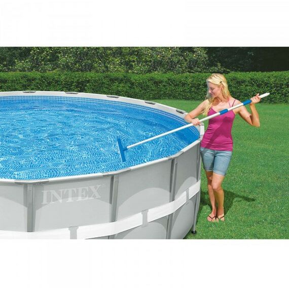 Бассейны: Набор для чистки бассейна Intex 279 см 3 предмета: сачок, фильтрующий мешок и насадка на водяной насос [28003] фотографии