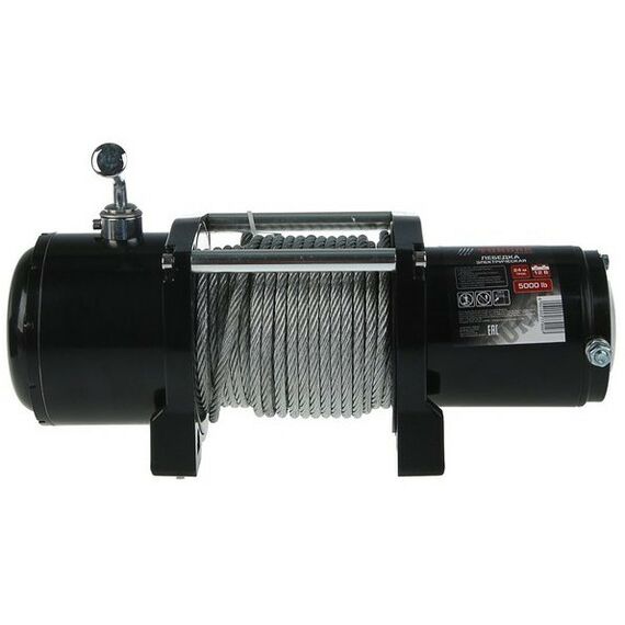Лебедки, тали, тельферы: Лебедка электрическая TUNDRA 2268 кг (5000 lb) трос 7.2 мм х 24 м, 12/24V, до 8.5 м/мин фотографии