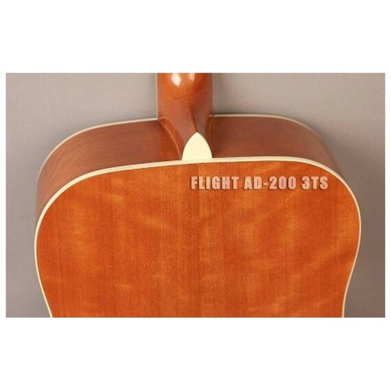 Акустические гитары: Акустическая гитара Flight AD-200 3TS Дредноут, цвет санберст, скос под правую руку фотографии