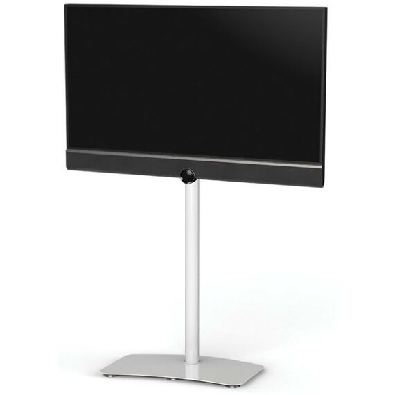 Тумбы и стойки для телевизоров: Стойка под телевизор Sonorous PL 2800 WHT-WHT 1 полка, крепеж для ТВ, max нагрузка 30кг, поворот 35o, 1380х650х450мм  (ВхШхГ),  белое стекло / белые ножки фотографии