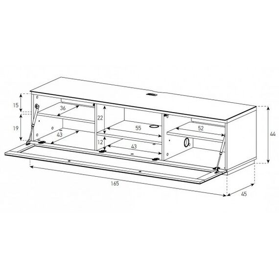 Тумбы и стойки для телевизоров: Стойка под телевизор Sonorous ST 160I BLK BLK BS нагрузка 50кг, крепеж для ТВ, угол поворота 35o, 440х1650х450мммм,  черное стекло / черный ящик фотографии