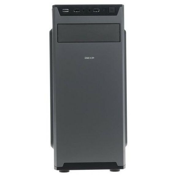 Корпуса компьютерные: Корпус DEXP DC-101B Miditower ATX, без БП, черный фотографии
