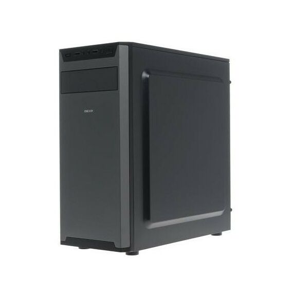 Корпуса компьютерные: Корпус DEXP DC-101B Miditower ATX, без БП, черный фотографии