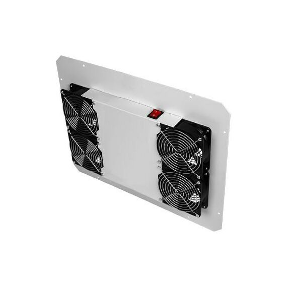 Шкафы и стойки: Вентиляторный блок TLK TLK-FAN4-GY для напольных шкафов, 4 вентилятора, без шнура питания, серый фотографии