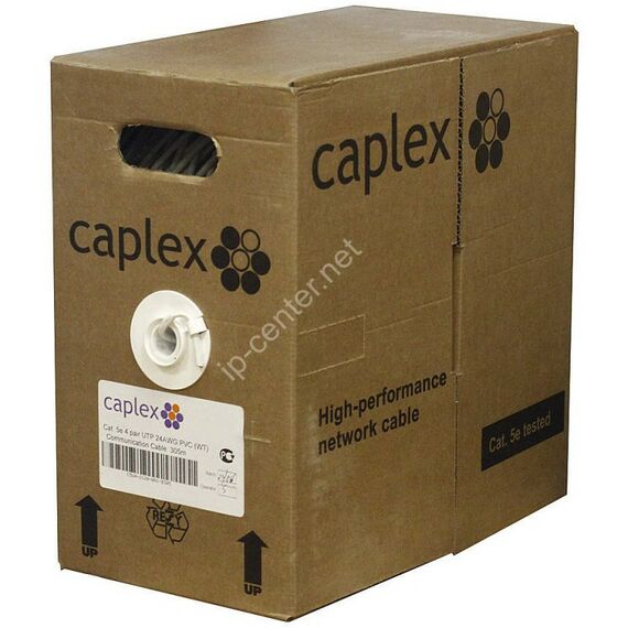 Кабель и разъемы: Кабель UTP уличный  Caplex IZ-C4U5-0203-B305 Cat5e 4 пары UTP PE (внешний, -60°C/+60°С), чёрный, коробка 305 м фотографии