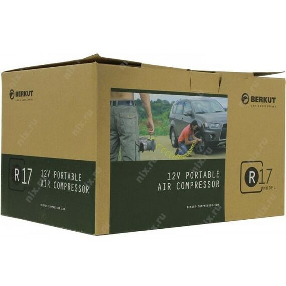 Компрессоры автомобильные: Компрессор автомобильный BERKUT R17 55 л/мин, 12 атм, спускной клапан, шланг 7.5м фотографии