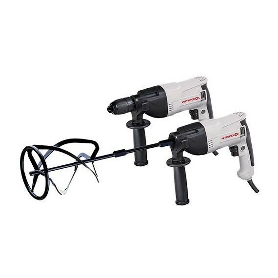 Дрели-миксеры: Миксер-дрель Интерскол Д-16/850ЭР дрель, патрон: быстрозажимной, количество скоростей: 1, мощность 850 Вт, патрон 13 мм, реверс, вес 2.5 кг [438.1.0.00] фотографии