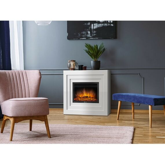 Камины: Портал Firelight Cubo 25 B белый фотографии