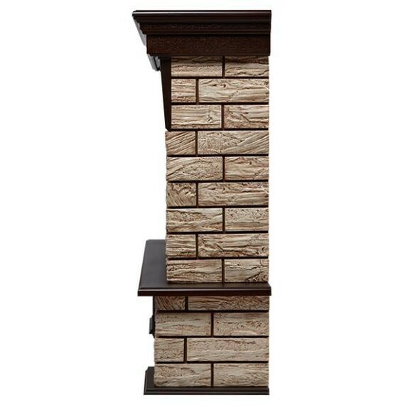 Камины: Портал Firelight Forte Wood 30 камень коричневый, шпон темный дуб [Forte Wood 30 BDO] фотографии