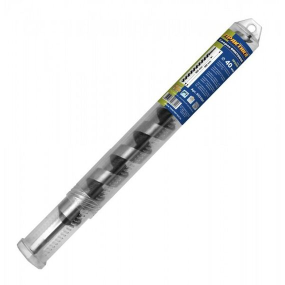 Буры, пики, коронки, сверла: Сверло по дереву винтовое Практика 033-024 40 х 400 мм, 1шт, туба фотографии