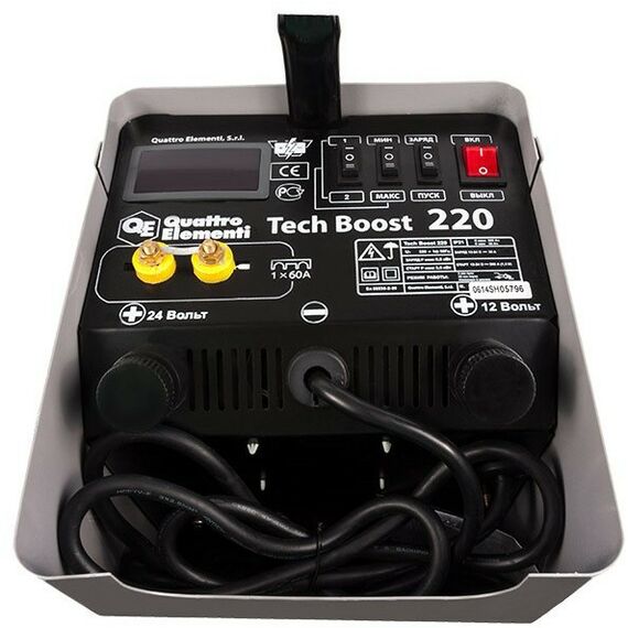 Зарядные и пуско-зарядные устройства: Пуско-зарядное устройство Quattro Elementi Tech Boost 220 12 / 24 Вольт, заряд до 30А, пуск до 200 А, 15 кг фотографии