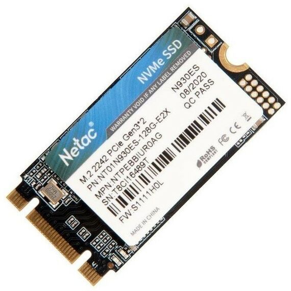 SSD-накопители: SSD-накопитель Netac 128 Gb N930ES M.2 2242 B&M [NT01N930ES-128G-E2X] фотографии