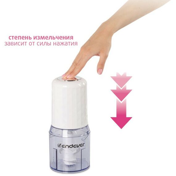 Блендеры: Измельчитель электрический Endever Sigma 60 импульсный режим, 400 Вт, 0.5 л, цвет белый фотографии
