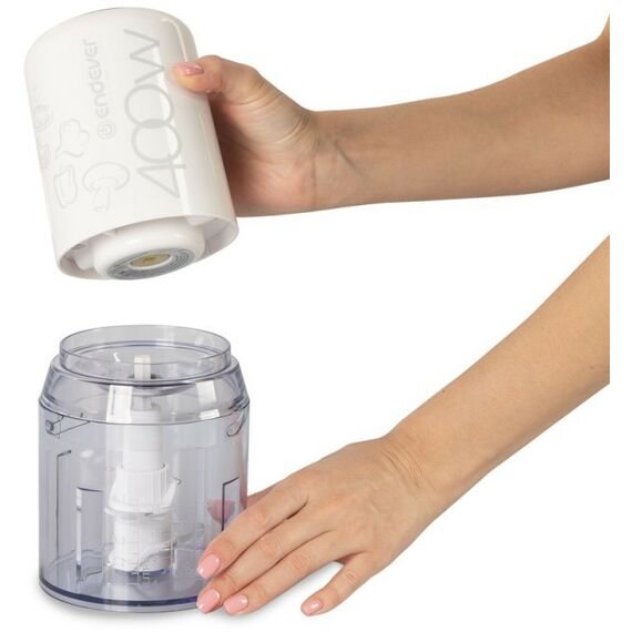 Блендеры: Измельчитель электрический Endever Sigma 63 импульсный режим, 400 Вт, 0.5 л, цвет белый фотографии