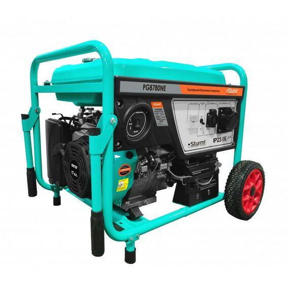 Электростанции: Бензогенератор Sturm! PG8780NE 7.5/8 кВа, AVR, эл/ручн стартер, 77 кг, бак 25 л фотографии