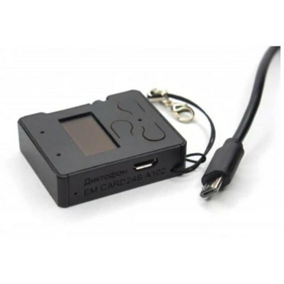 Цифровые диктофоны: Цифровой диктофон Edic-mini Card24S А102 Металл + пластик, размер 11*36*43мм, вес 20г, автономность до 70ч, аккумулятор фотографии